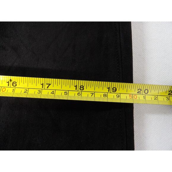 Talbots 14 Pant Faux Suede Black Pull On Tapered Ankle Stretch High Rise - Picture 9 of 14